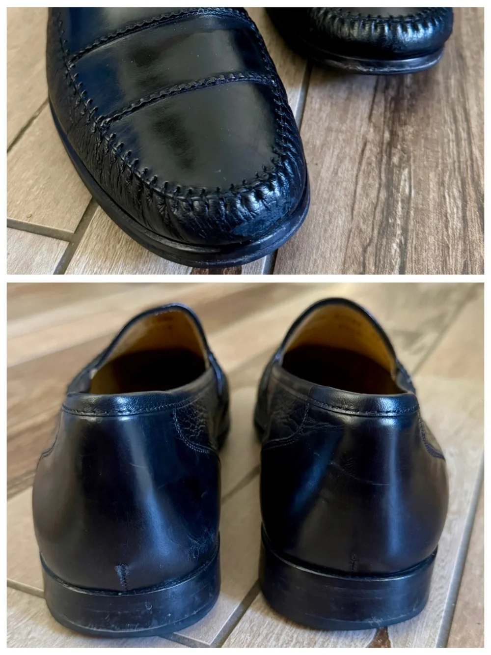 Mezlan SPYDER Black Leather Loafers, Luxury Slip-On Dress / Driving Moc sz. 12